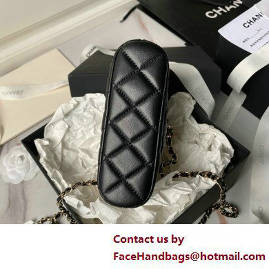 Chanel Lambskin  &  Gold-Tone Metal Clutch with Chain Bag AP4000 Black 2025